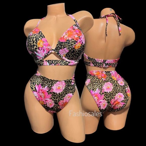 Victorias Secret Swim Push Up Padded Underwire Bikini top & Bottom Set - Picture 2 of 6